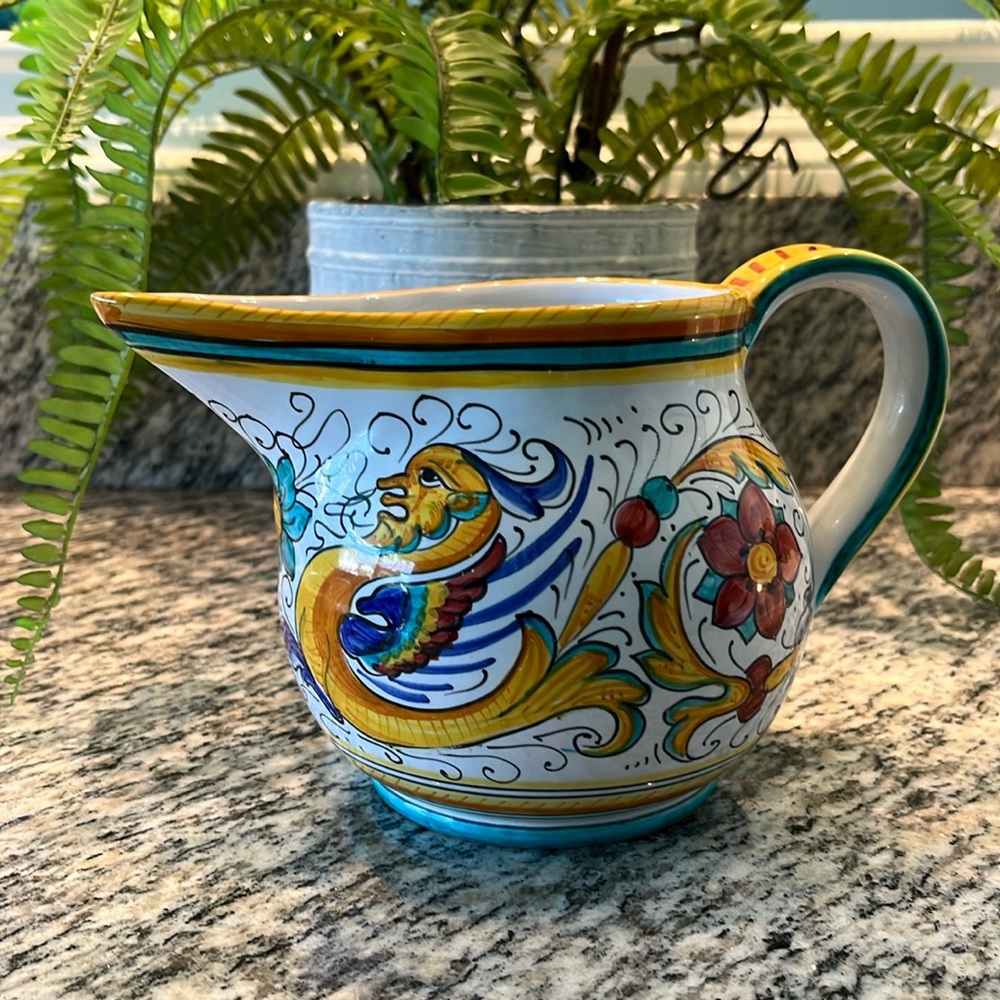 Raffeallesco Ceramic Pitcher Deruta-Vintage
